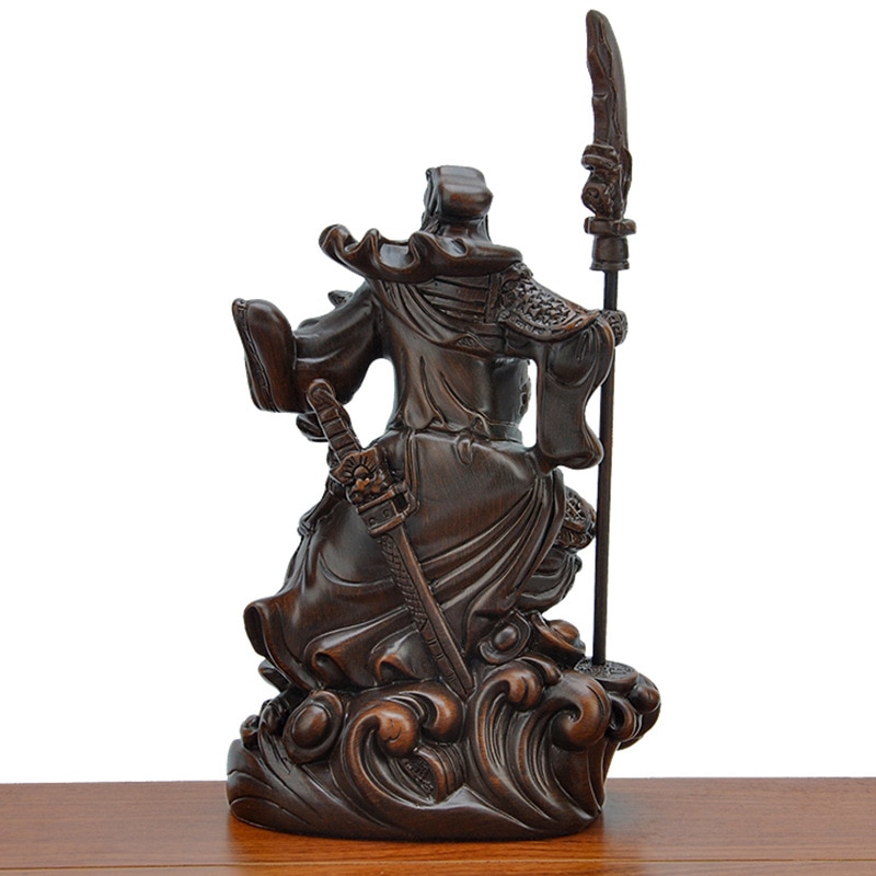 WushenGuangong statue, resin carving, modern art sculpture, family living room loft decoration, God of Wealth Guan Yu souvenir