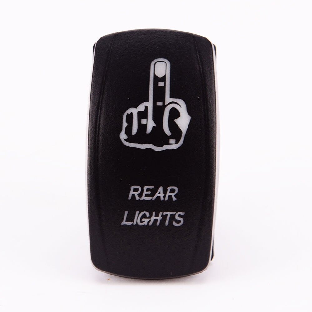 1PC 12V 20A Marine Switch Car Boat Rocker Switch Truck SPST Switch Carling Waterproof 5Pin ON-OFF Switch With Dual LED Light Bar: Rear Lights (1)