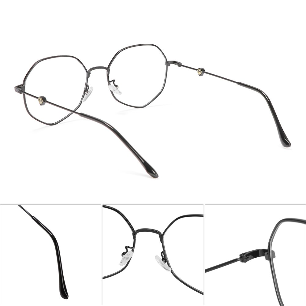 Ultralight Anti-Uv Blauw Stralen Straling Brillen Polygon Bril Frame Computer Bril Bijziendheid Bril Vlakke Spiegel Brillen