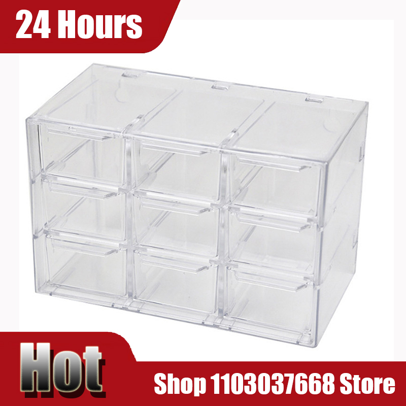 Organisateur de bijoux, boîte de rangement de bureau, Type tiroir, étagère transparente, boîte de décoration de cheveux stationnaire, peut être empilée Orga