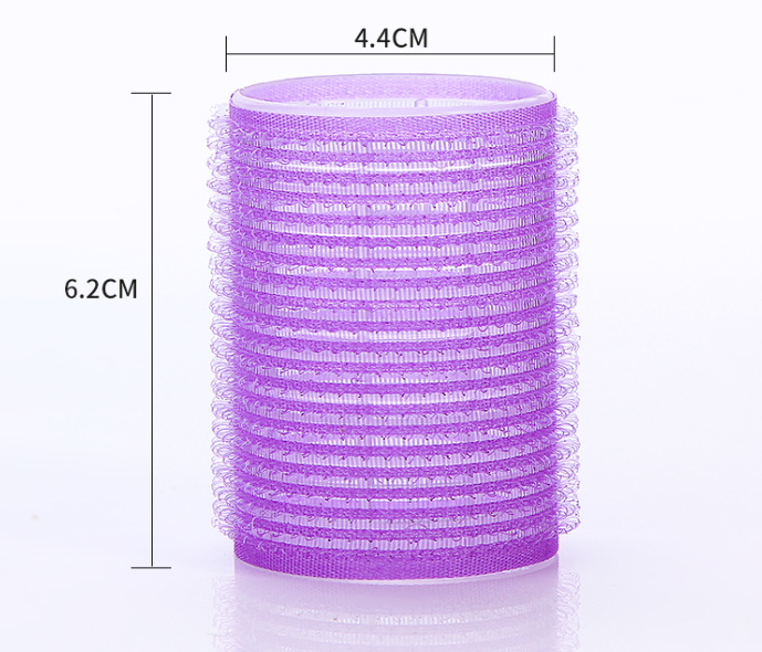 Juego de rodillos para el cabello con gancho de agarre automático de tamaño gigante, rizador de pelo sin calor, rizadores de peluquería, rodillo de espuma Cabello: Plata