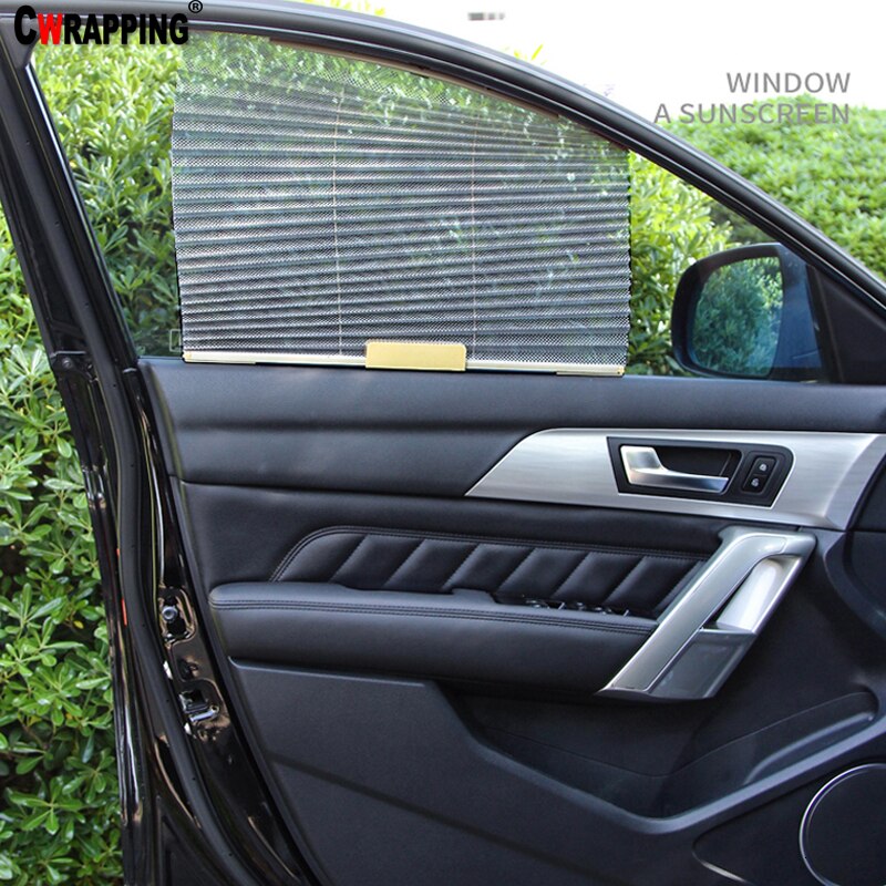 64*46CM Car Truck Auto Retractable Side Window Curtains Retractable UVProtection Cover Sun Shield Black For Vehicle Side Windows