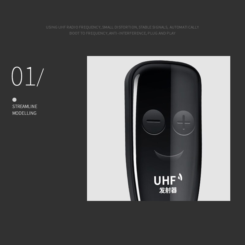 Wireless Guitar Transmitter Receiver Set Wireless Guitar System 4 Channels for Electric Guitar Bass (Black)