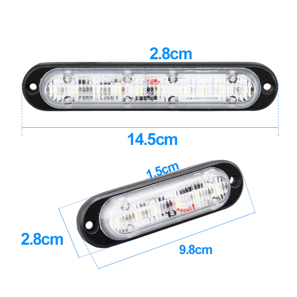 Luces de iluminación auxiliares LED para luces de freno de coche tira de iluminación ambiental automática SUV ATV camión lámpara de señal de marcha atrás ámbar blanco