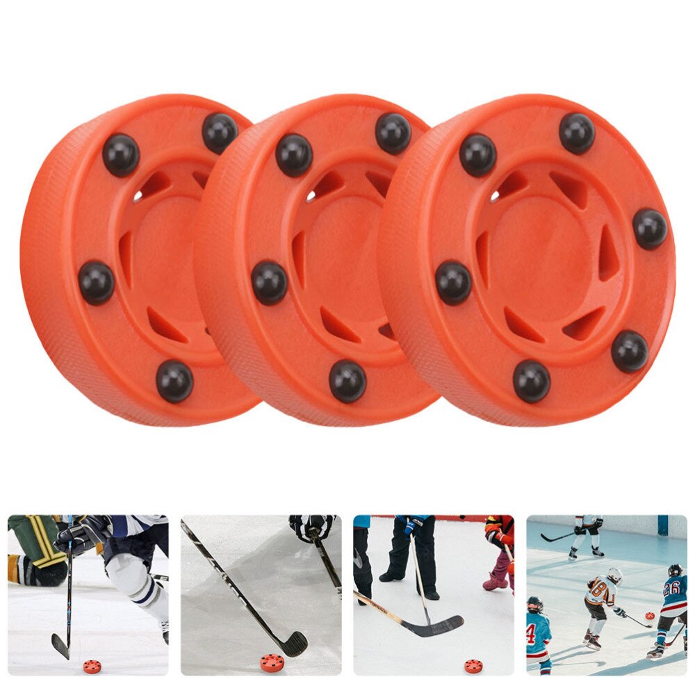 3pcs Roller Hockey Game Puck Training Puck Street Hockey Ball for Practicing