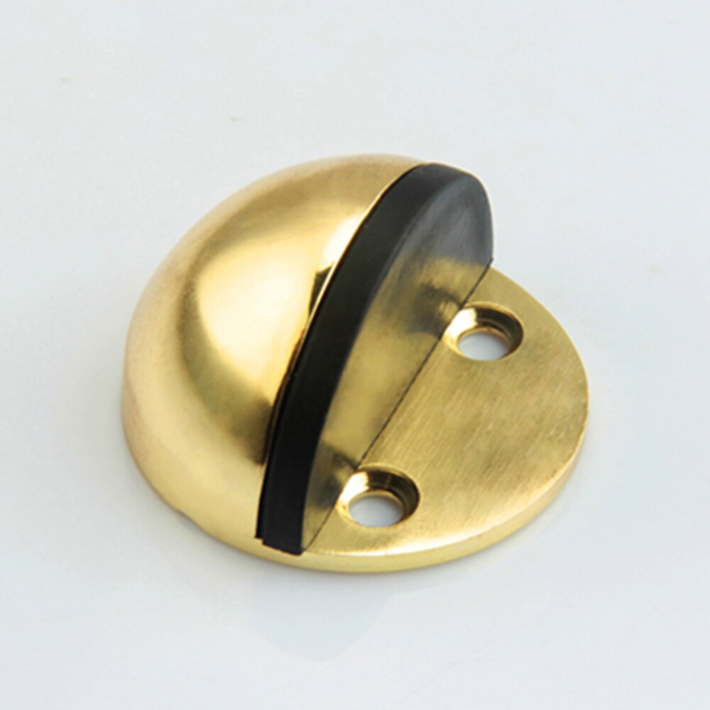4Pcs Metal Oval Half Moon Door Stopper Wood Door Holder Floor-mounted Door Stops Rubber Interior Holder Home