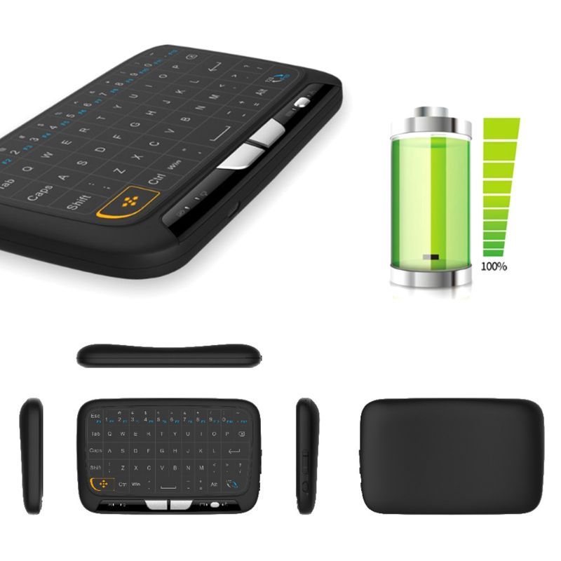 H18 2.4GHz Wireless Mini Keyboard with Whole Panel Touchpad for PC Computer/Laptop