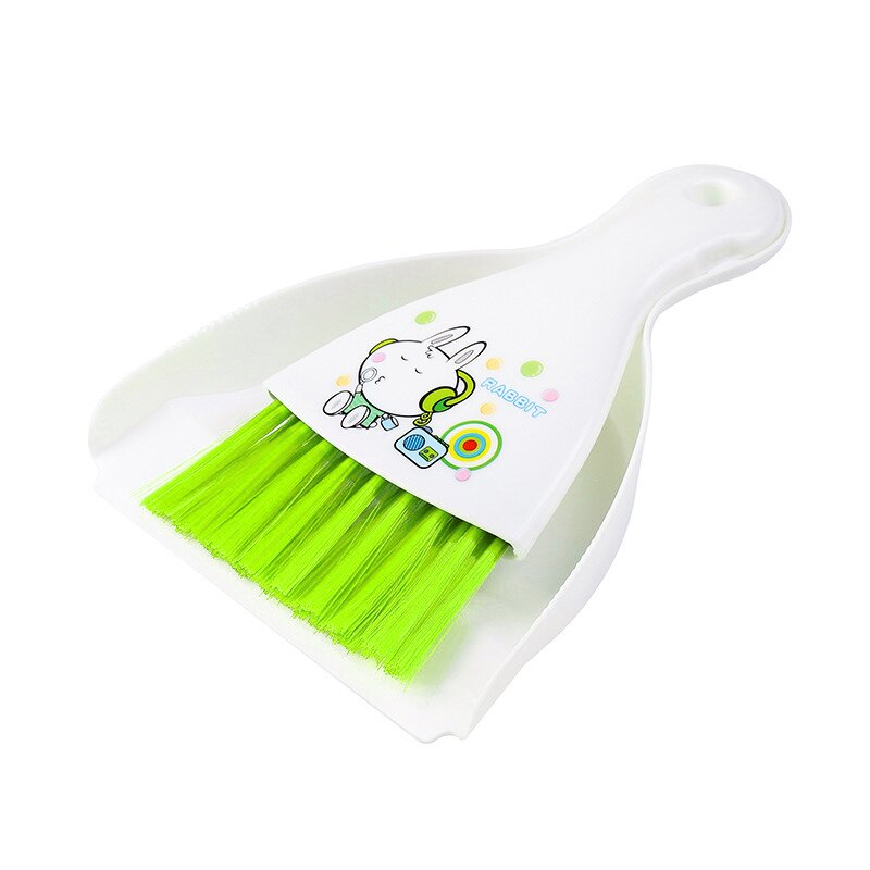 Mini cleaning brush small broom dust set desktop sweeper garbage cleaning shovel table household cleaning tools: Green