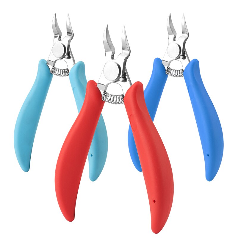 Siliconen handvat roestvrijstalen knipper nagelriem dode huid snijder manicure tool manicure tool dode huid snijder tondeuse  nt141