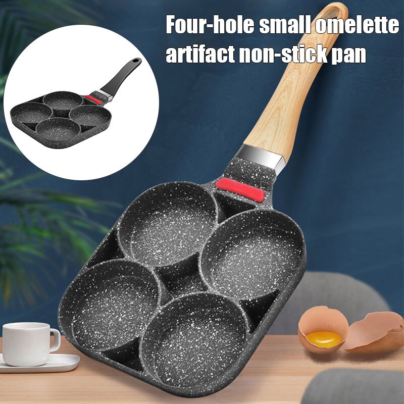 4 Hole Fried Egg Burger Pan Fried Egg Pan Pancake Frying Pan Egg Cooker Gas Stove B1