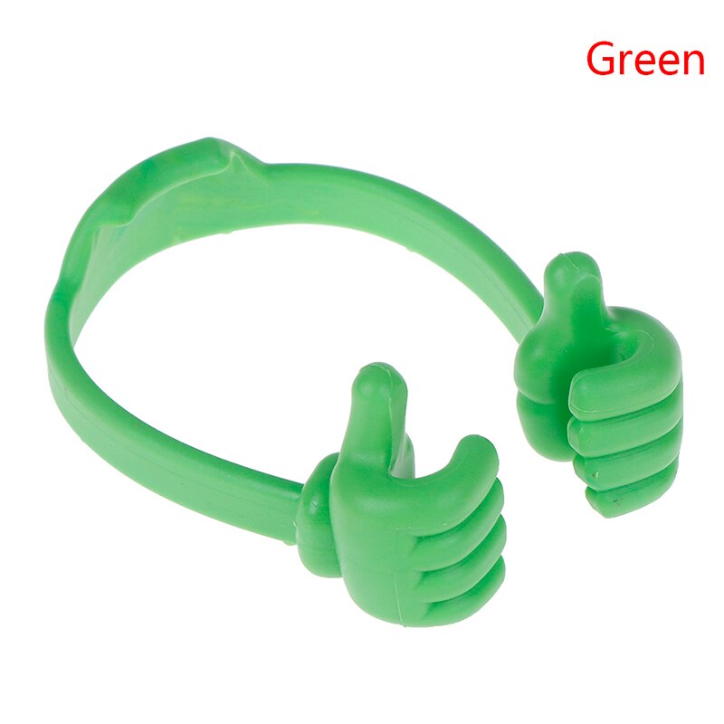 Universal Adjustable Plastic Thumbs Modeling Mobile phone Holder Personality Phone Stand Bracket Holder: Green