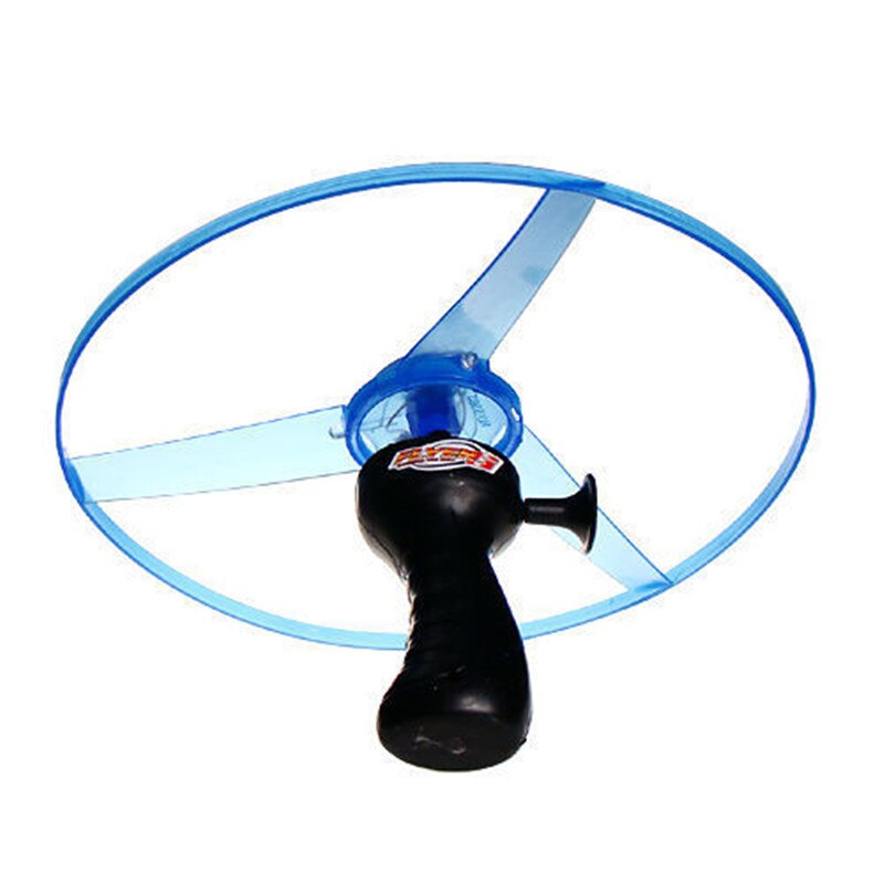 unny Spinning Flyer Luminous Flying UFO LED Light Handle Flash Flying Toys for Kids Outdoor Game Color Random