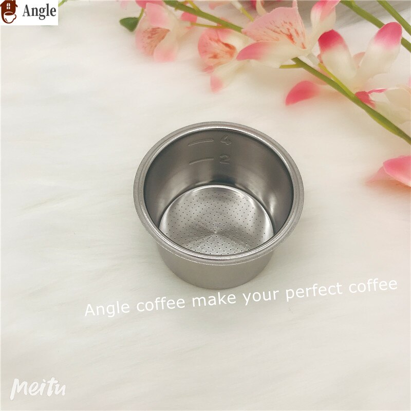51mm 2/4 cups Coffee Tea Filter Basket 304 Stainless Steel safe material Coffee Machine Non Pressurized Filter Basket: 4 cup