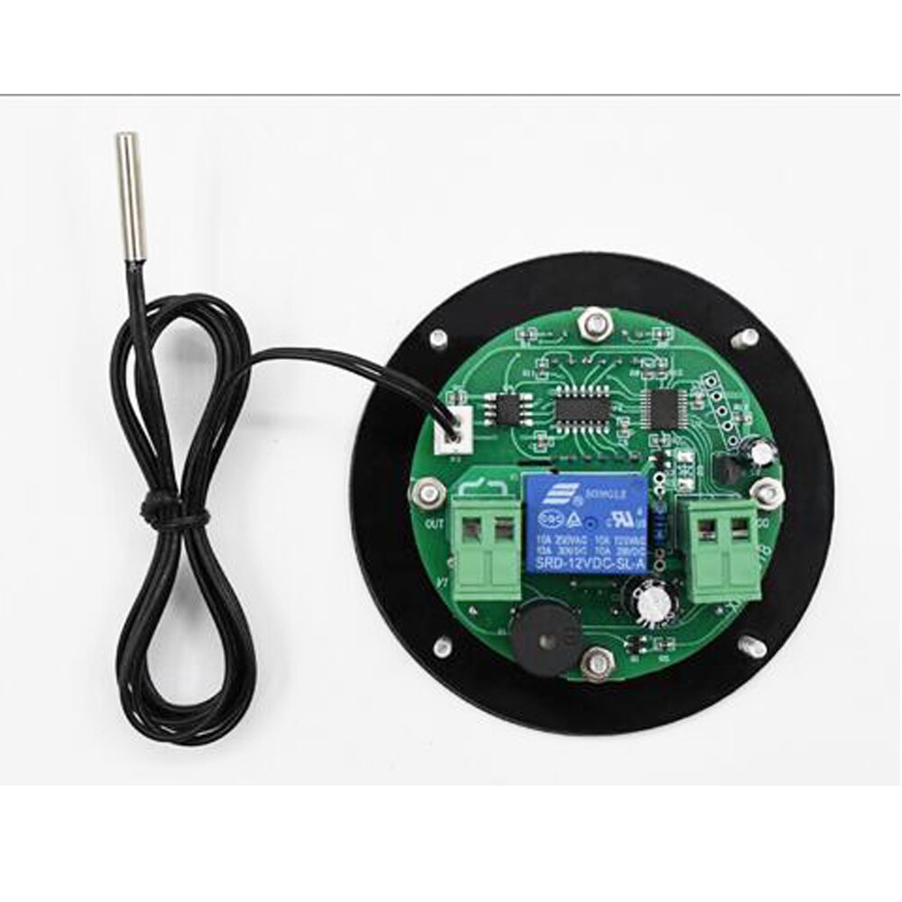 High Precision Microcomputer Temperature Controller Circular Digital Display Thermostat Round Digital Embedded