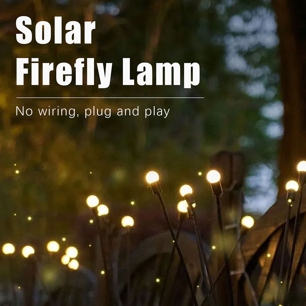 1pc stk . 6/8/10 led-pakke med solcelledrevne ildfluelys, opgraderede solcelledrevne havelys udendørs vandtætte solcelledrevne svajende landskabslys