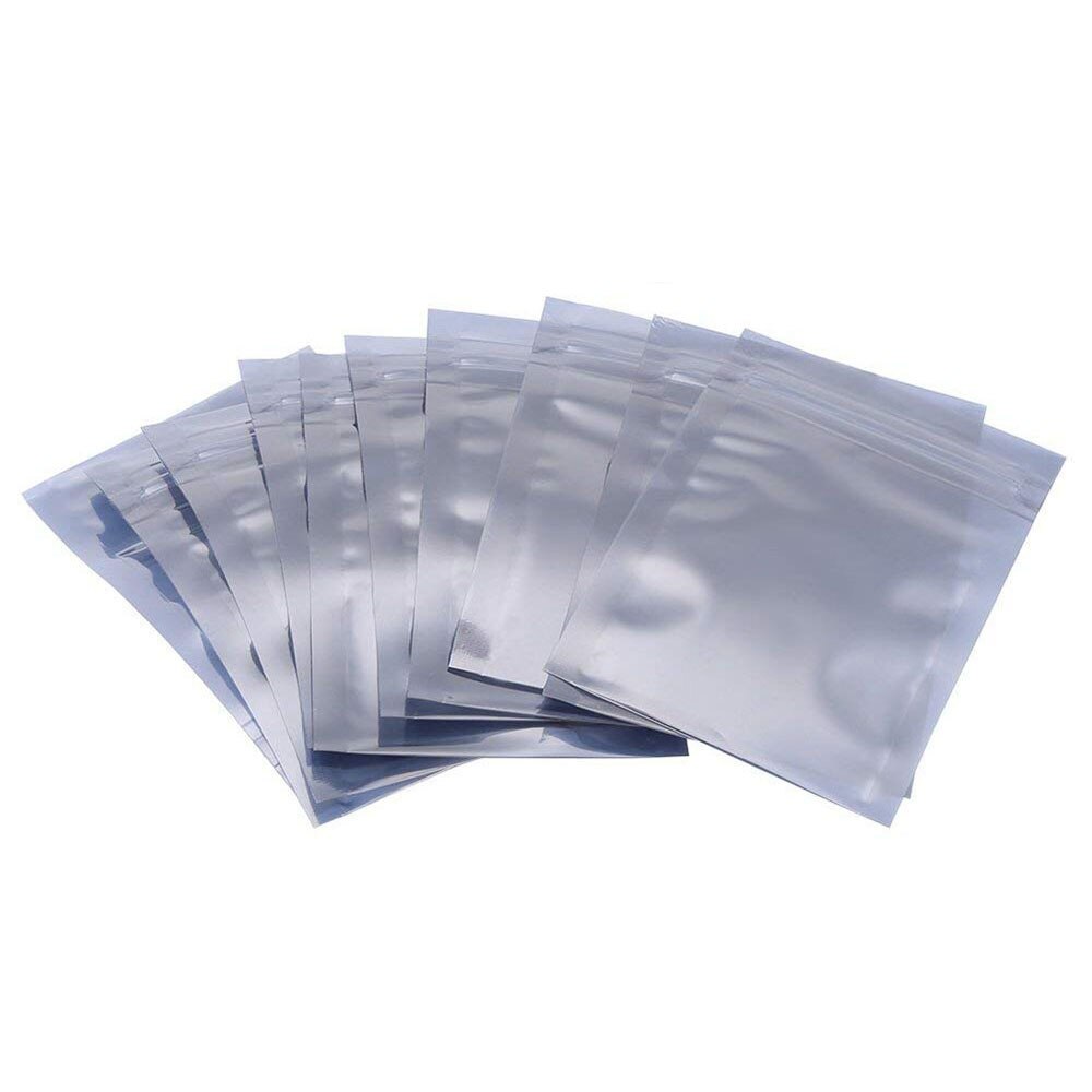 10 stk antistatiske poser til elektronikktilbehør aluminiumsoppbevaring med glidelås gjenlukkbar veske: 15 x 20cm