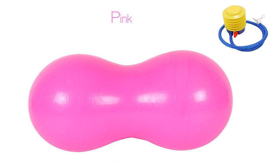 Pelota de Yoga antiexplosión para Pilates, equipo de ejercicio para el hogar, deportes, gimnasio, cacahuete, pelota de Fitness: Pink