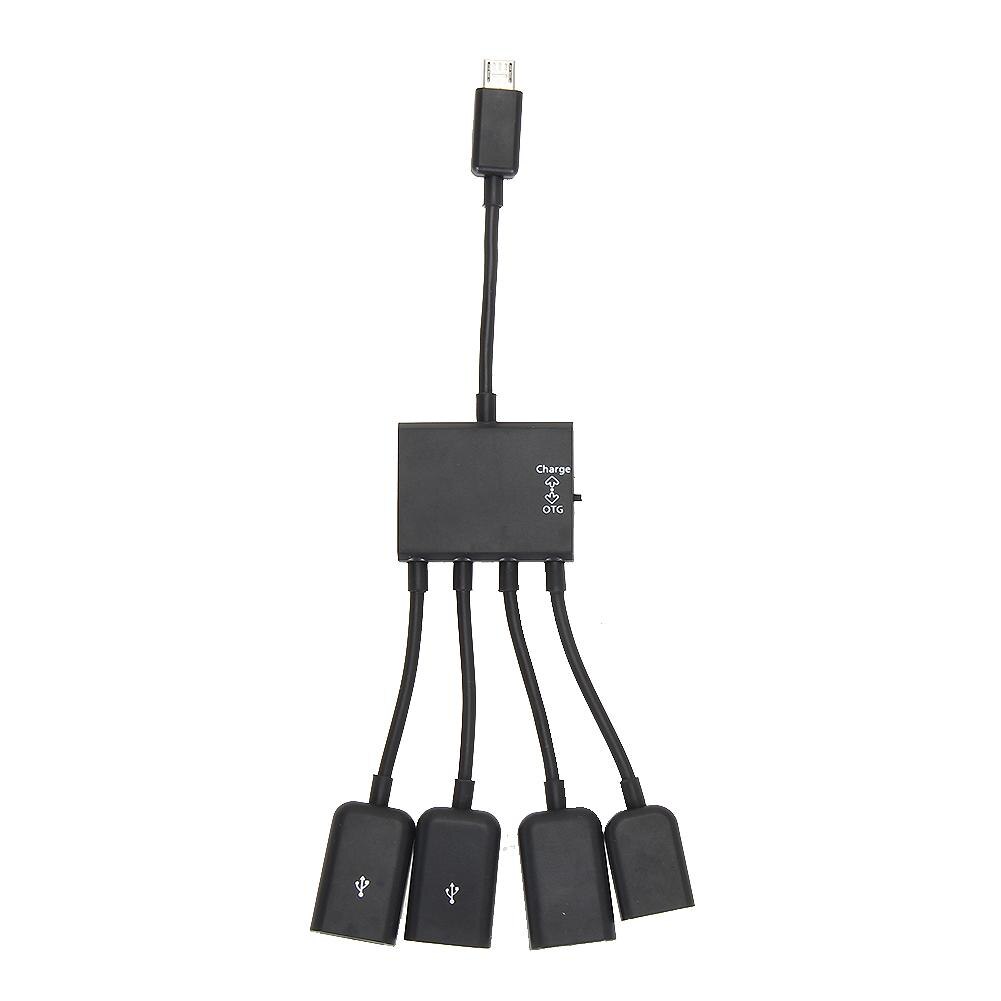 ALLOYSEED universel noir 4 Ports Micro USB alimentation charge OTG HUB câble pour téléphones portables Android hab Top