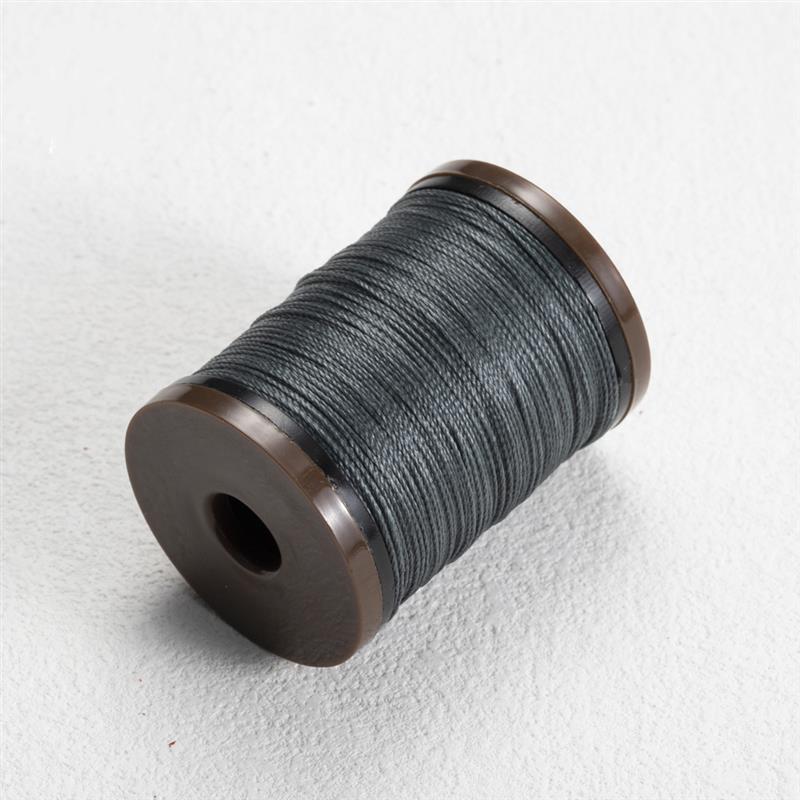 0,6mm runder Wachs faden für Leder handwerk Nähen Polyester gewachste Schnur DIY hand gefertigte geflochtene Strang schnüre Leder nähen: Brown