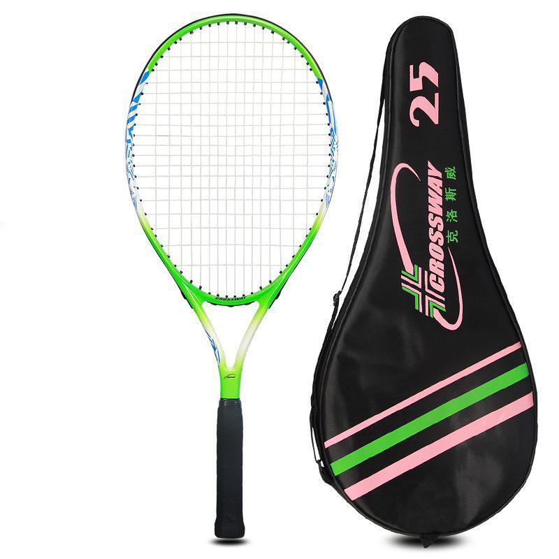 Tennisracket Geïntegreerde Racket Carbon Sport Rackets Speciaal Voor Kinderen Sterke Schokabsorptie Prestaties Duurzaam: GREEN BLUE