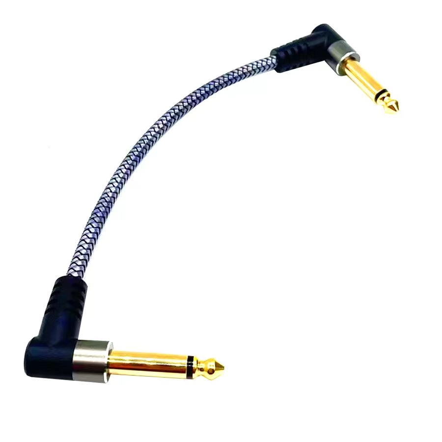 Guitar effektlinje 0.15/0.3/0.5m pedalkabel instrument jumper 6.35 lydkabel elektrisk guitar effektlinje guitartilbehør
