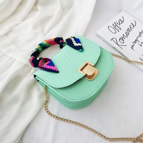 Sac à bandoulière à chaîne pour femme, sacoche de marque, sac messager, sac à main: Vert clair