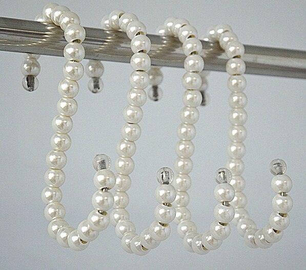 10 Stks/set S-Vormige Haken Voor Opknoping Parel Kleerhanger Voor Tassen Sjaal Closet Organizer Multifunctionele S Vormige Haak wit Roze