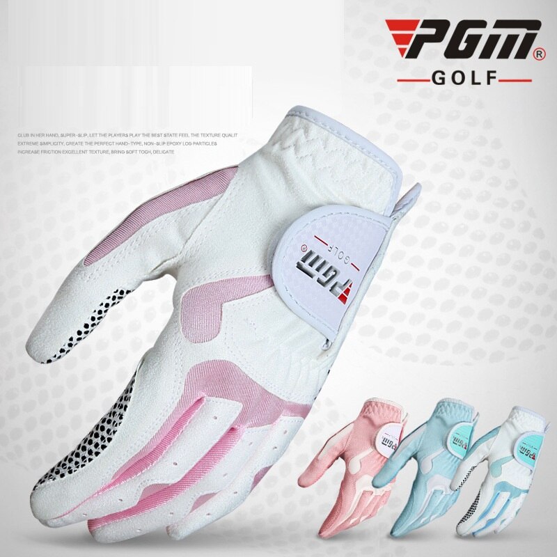 PGM – gants de Golf pour femmes, 1 paire, pour l'entraînement de la main gauche et droite, en tissu nanométrique, respirant, pour le sport, D0015