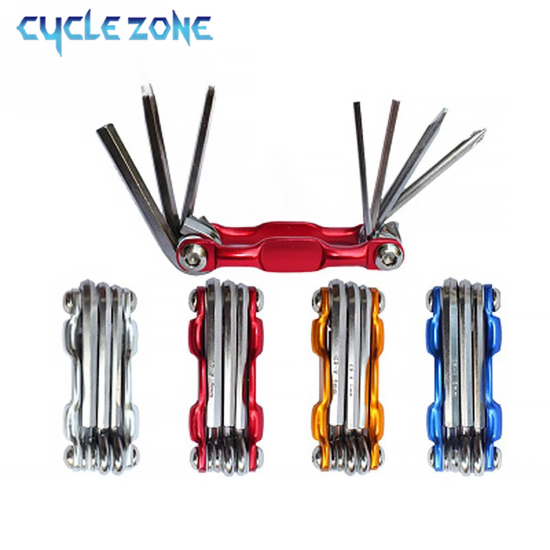 Multi kit de ferramentas reparo portátil ferramenta bicicleta dobrável chave allen falou hex chave conjunto ferramentas manutenção ciclismo acessórios