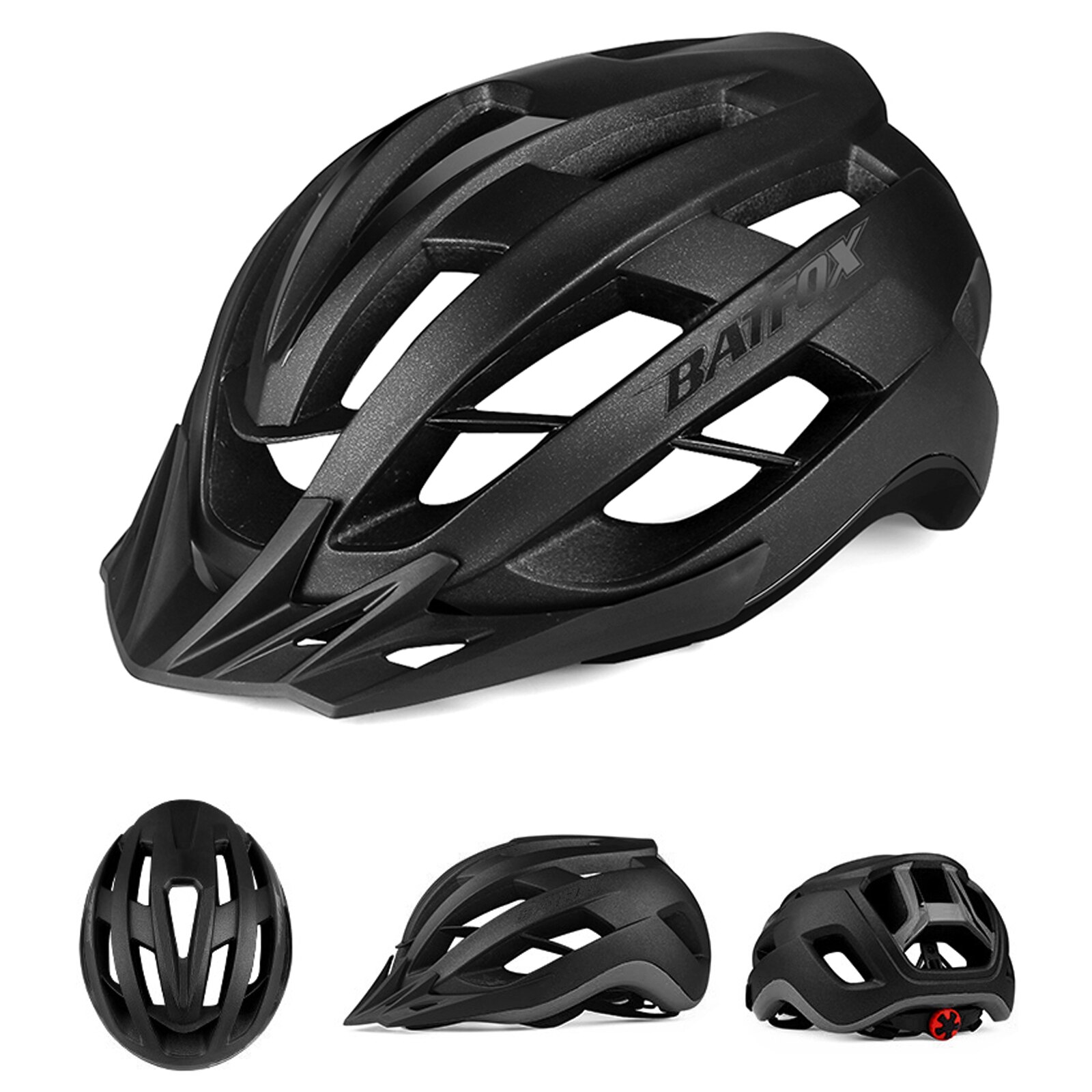 Fietshelm Lichtgewicht Verstelbare Helm Mountain Racefiets Helm Met Afneembare Zonneklep Quick-Release Unisex