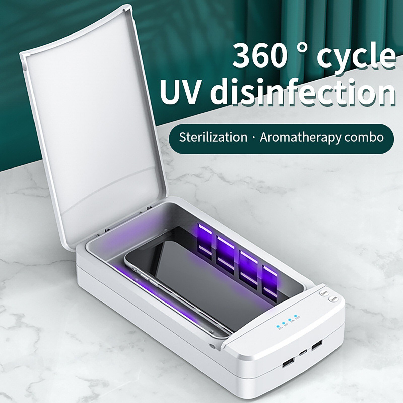 Draagbare Telefoon Sterilisator Doos Masker Make-Up Borstel Desinfectie Case Telefoon Tandenborstel Desinfectie Kiemdodende Doos Huishoudelijke Cleaner