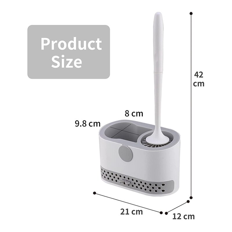 Praktische Wc Borstel, Schoonmaken Wc Borstels Met Opbergvak, Sneldrogend Hygiënische Badkamer Toiletborstel Met Houder