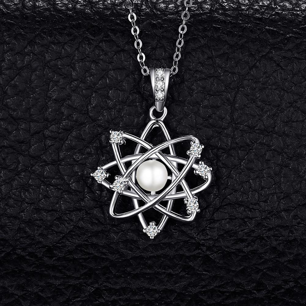 Jewelrypalace Galaxy Gesimuleerde Shell Parel 925 Sterling Silver Cubic Zirconia Hanger Ketting Vrouwen Mode Hanger Geen Ketting