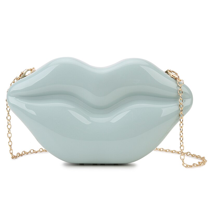Rode Lip Styling Partij Bruiloft Clutch Tas Voor Vrouwen Mode Portemonnees En Handtassen Vrouwelijke Schouder Chain Crossbody Tas: Mint