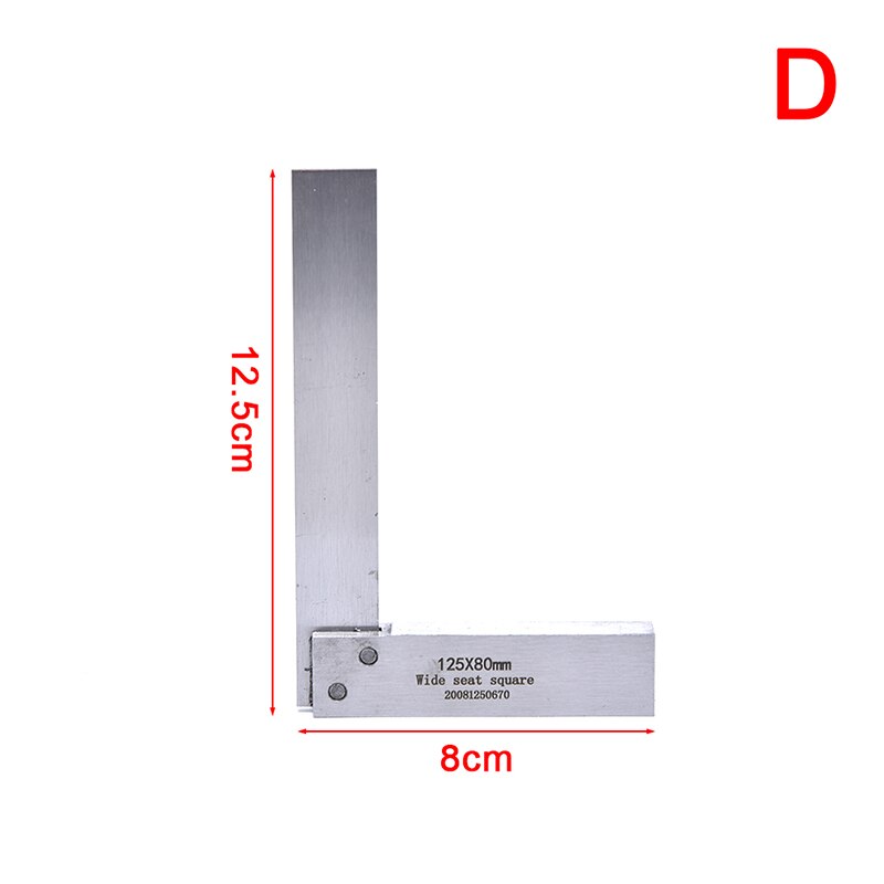 90 Degree Right Angle Precision Ground Steel Angle Ruler Gauge Protractor: Orange