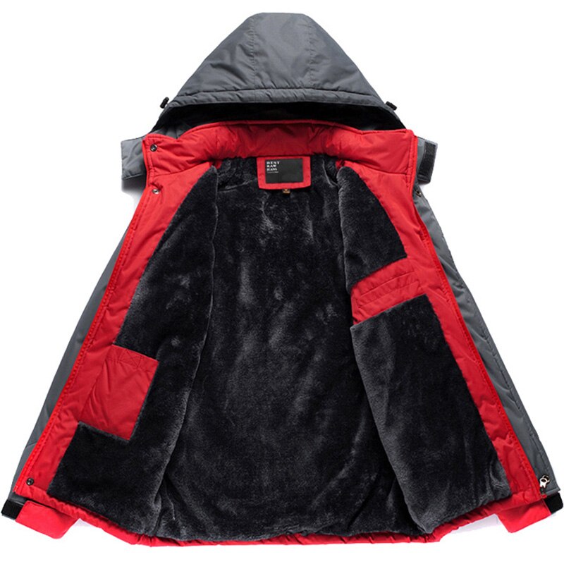 Ski Jacket Men Winter Outdoor Sports Hiking Windproof Waterproof Fleece Jackets Male Plus Size Warm Skiing Snowboarding Jackets