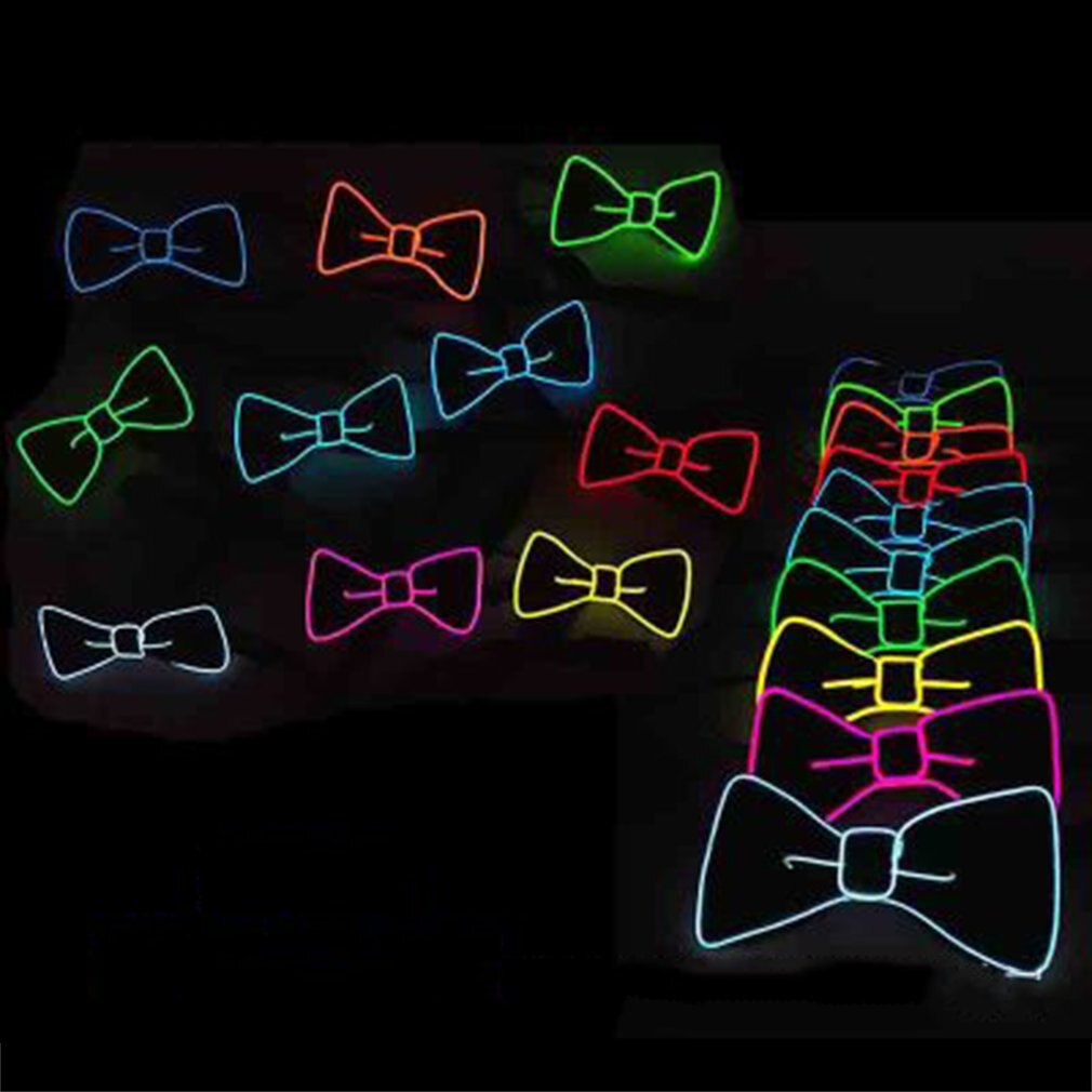 Mannen Led Draad Knipperlicht Up Strikje Lichtgevende Bow Tie Stropdas Voor Mannen Club Wedding Dance Party Kerst jaar
