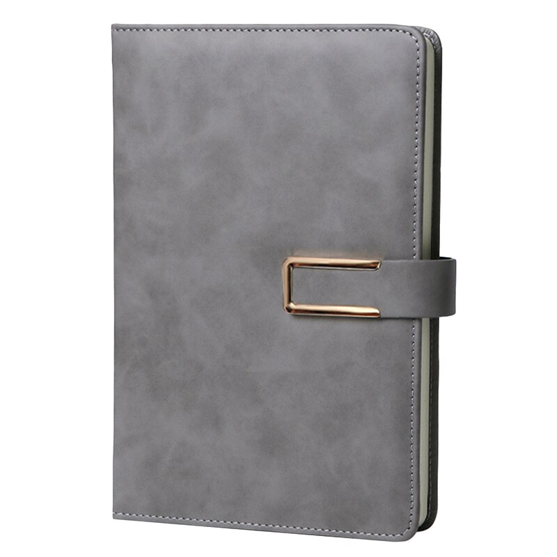 Business PU Leather Notebook Hardcover Diary Essential Sense Cover Notepad Ribbon Bookmark Multicolor Optional: light grey