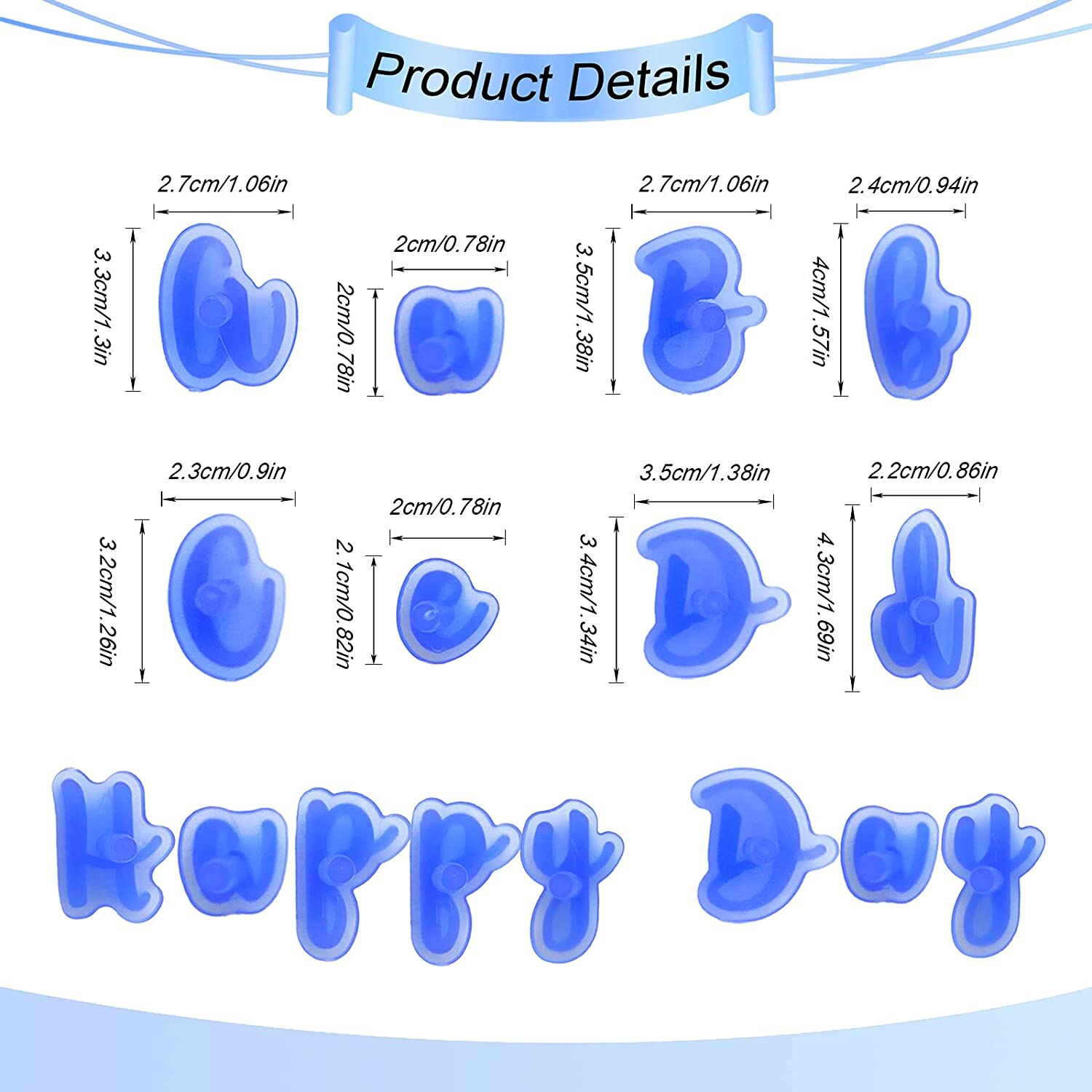 Molde con letras y números del alfabeto para manualidades, herramienta de decoración para pasteles, galletas, galletas, cortador en relieve, Fondant de azúcar