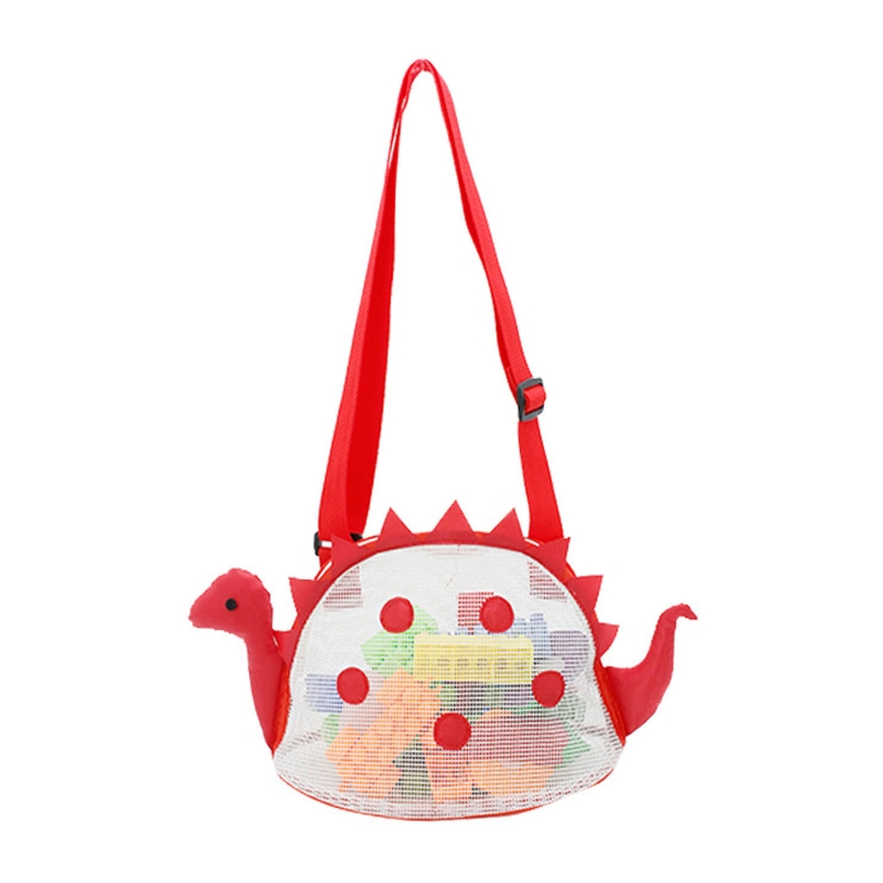 Waterproof Beach Bag Summer Water Play Shoulder Bag with Adjustable &amp; Hangable Strap Children Bathing Swimming Accessory: Red(only Bag)