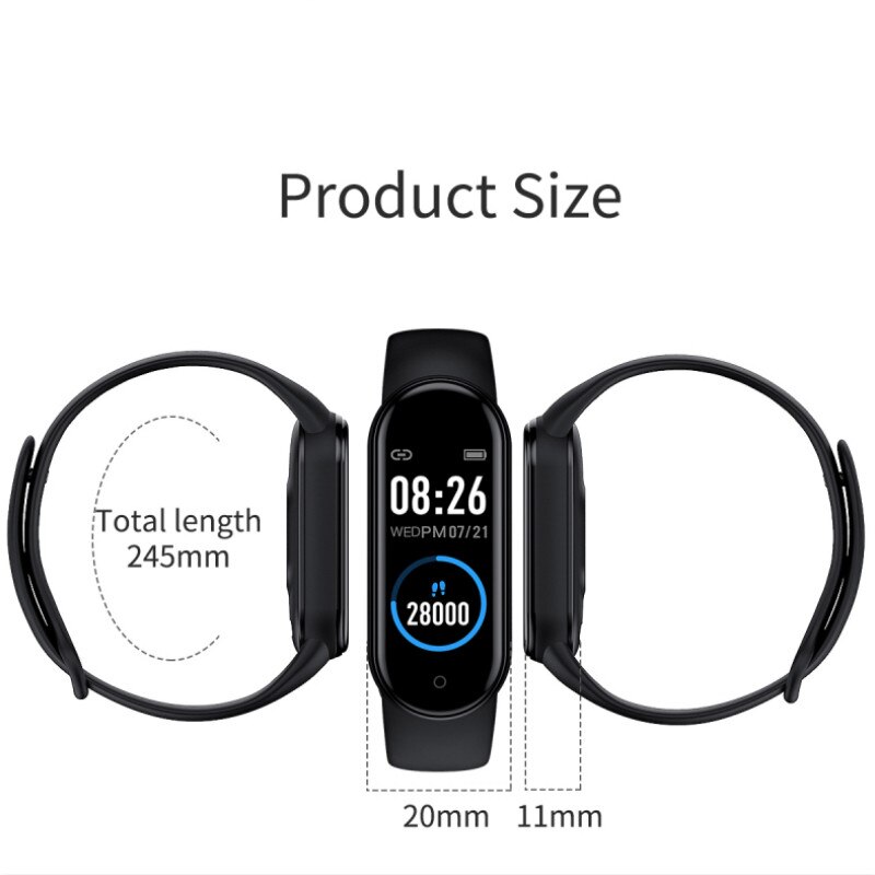 M5 pulseira inteligente 4 cores amoled tela m5 smartband rastreador de fitness bluetooth esporte à prova dwaterproof água banda inteligente