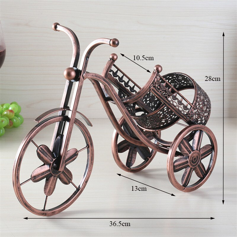 Europese Creatieve Metalen Fiets Vorm Wijn Fles Houder Ijzer Driewieler Wijnrek Dispenser Kitchen Bar Gereedschap Wijn Kast Plank