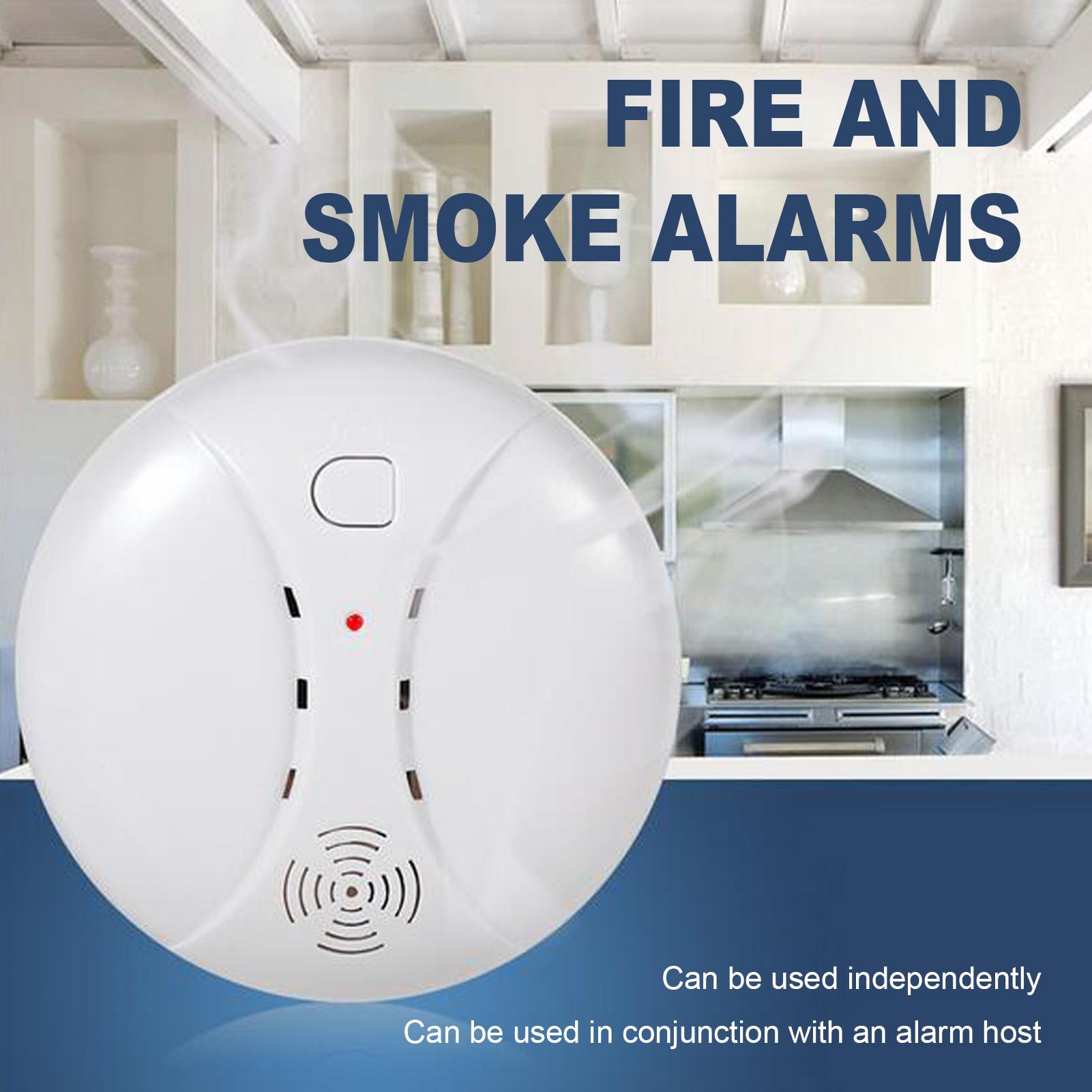 Smoke Fire Detectors 433MHz Wireless Detectors Alarm for Wifi GSM PSTN Home Security Alarm System Smoke Alarm Sensors