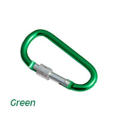 8 # D soort Grote Aluminium Karabijnhaak Outdoor Veiligheid Hangen Gesp Kleur Draad Sleutelhanger Karabijnhaak Sleutelhanger Karabijnhaak CL281: Green