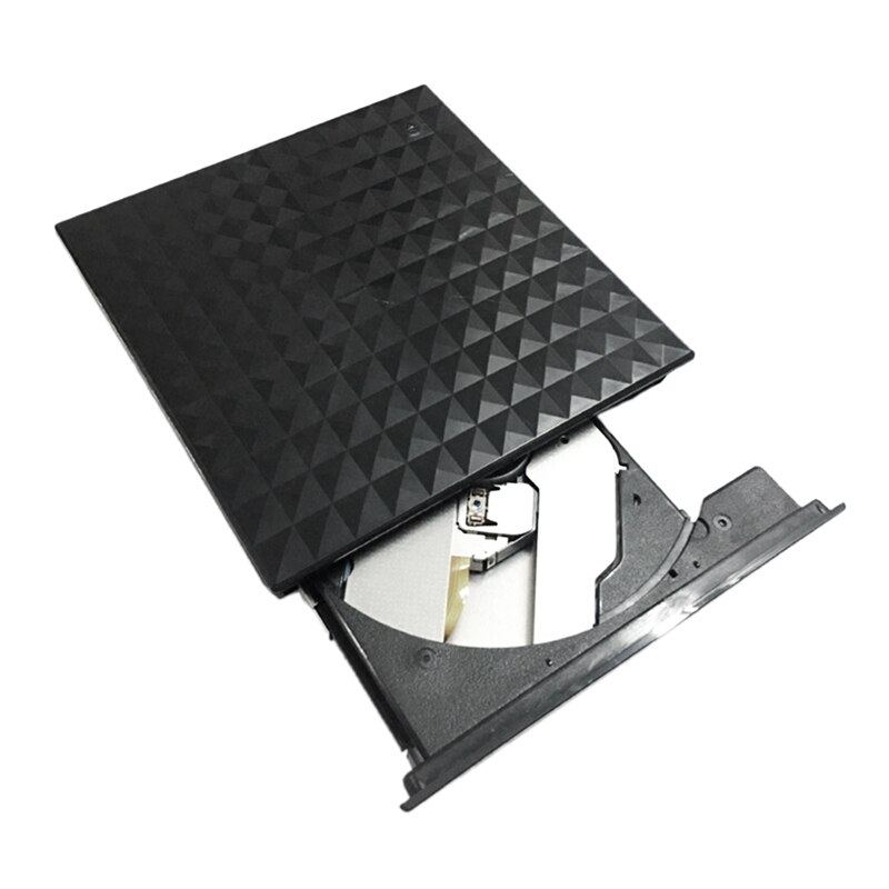 Lecteur CD DVD externe USB 3.0 type-c diamant apparence lecteur DVD graveur lecteur pour ordinateur portable Mac fenêtre de bureau 10 8 7 XP