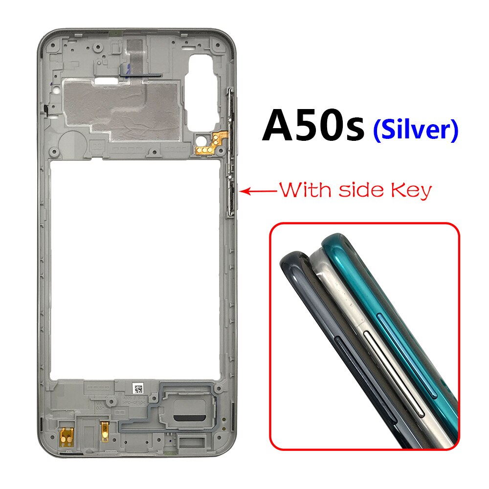 Per Samsung Galaxy A20S A30S custodia cornice centrale + tasti laterali pulsanti di accensione e Volume sostituzione per Samsung A50S A20 A70