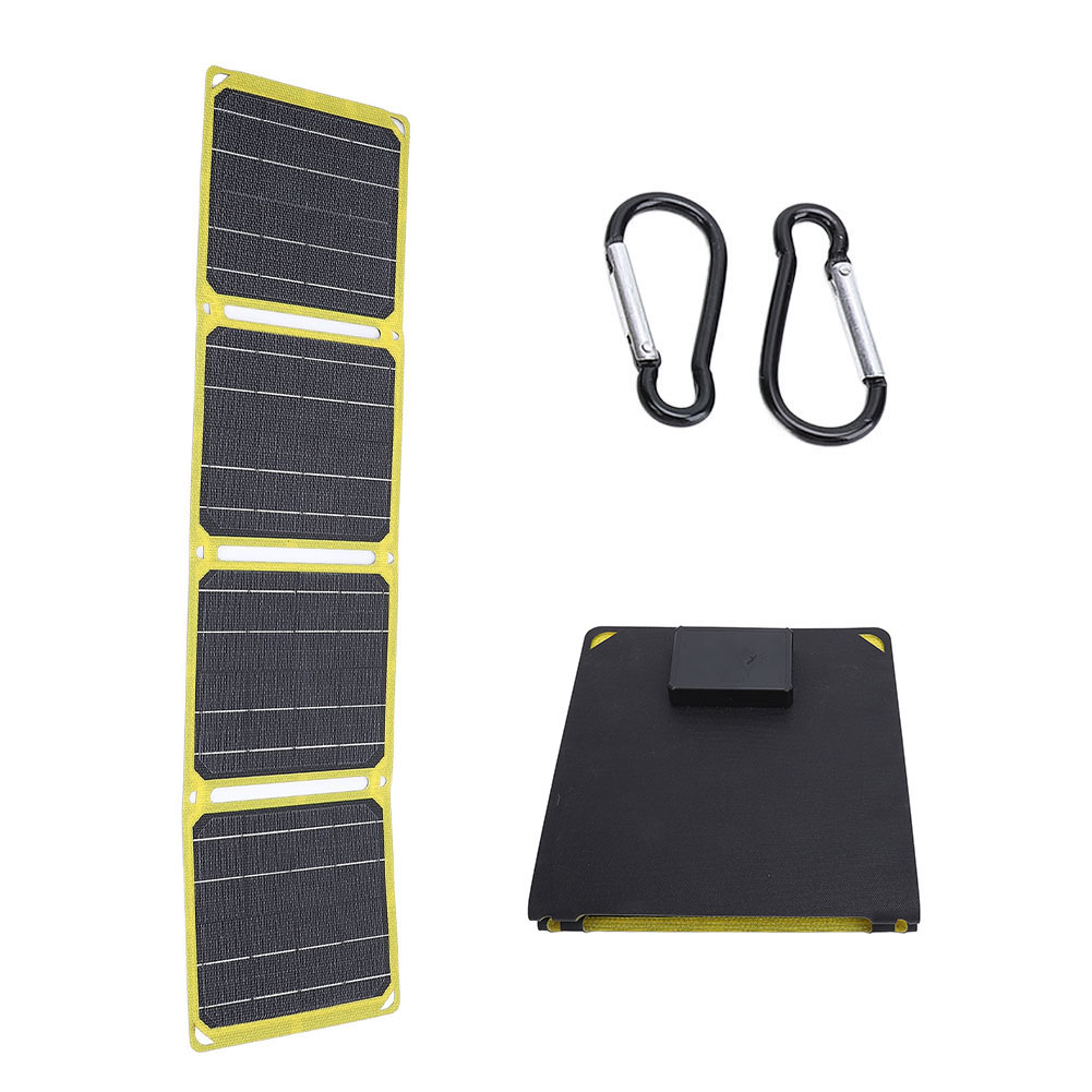 Solarpanel 30W/40W 5V USB-C/DC/USB-A Ausgang Leistungsstarkes Solarpanel für den Außenbereich PD 20W QC 3.0 5V 9V 12V Wasserdichtes Telefonladegerät: Wüste Camouflage