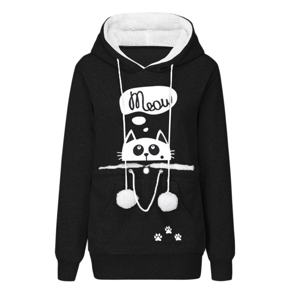 Sudadera con capucha de lana Unisex funda grande Sudadera con capucha mascota pequeña perro gato portador de manga larga sudaderas ajustadas sueltas