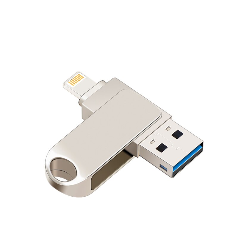 2ln1 64GB 32GB 16GB 8GB Metal USB 3.0 OTG iFlash Drive HD USB Flash Drives for iPhone for iPad for iPod and Android Phone