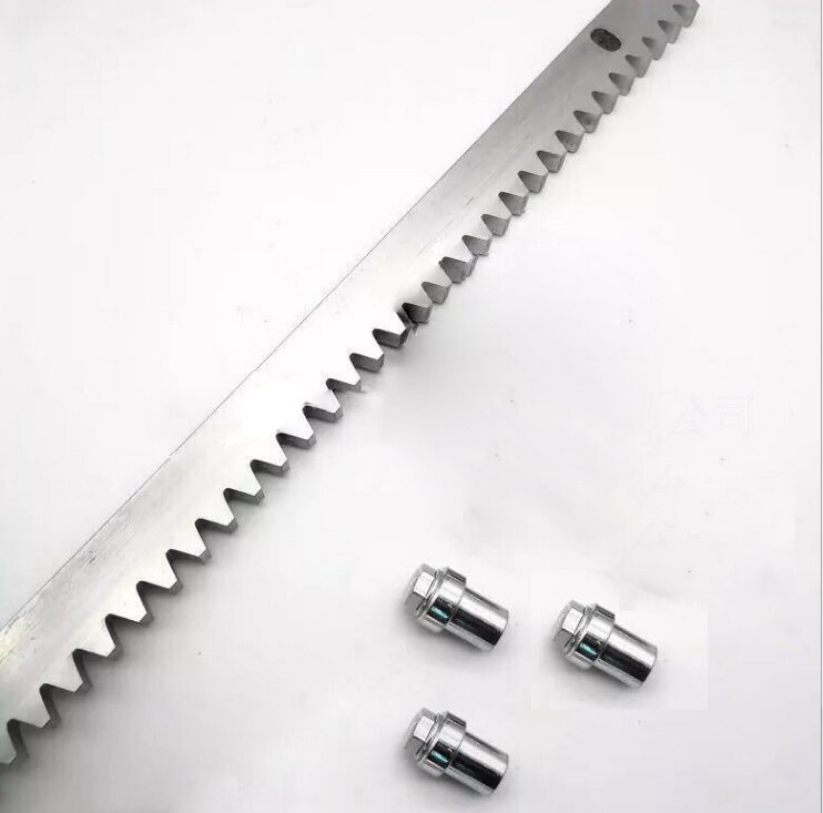 Metalic gear racks for driven sliding gate motor